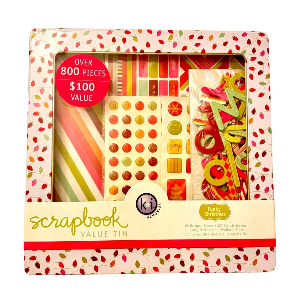 Ultimate Scrapbook Christmas Collection Tin NEW